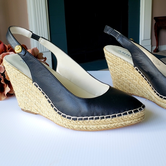 anne klein zessy leather espadrilles